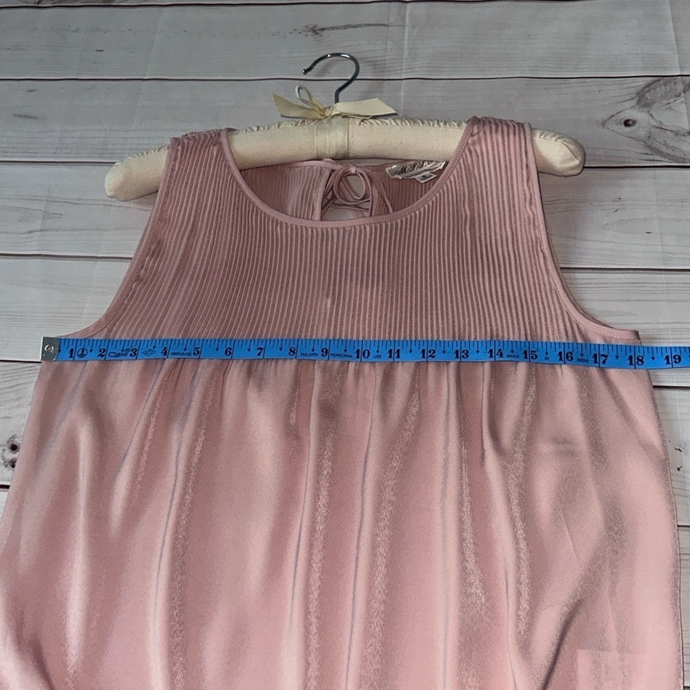 M.S.S.P. Elegant Pink Sleeveless Top Medium Office Formal Church Layering - Picture 3 of 5